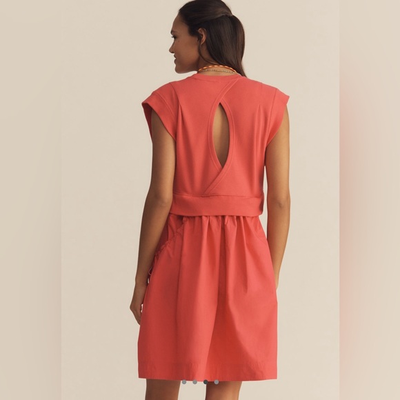 NWT Daily Practice Gardenia Muscle Tank Twofer Dress Poplin Skirt with Pockets - Picture 3 of 4